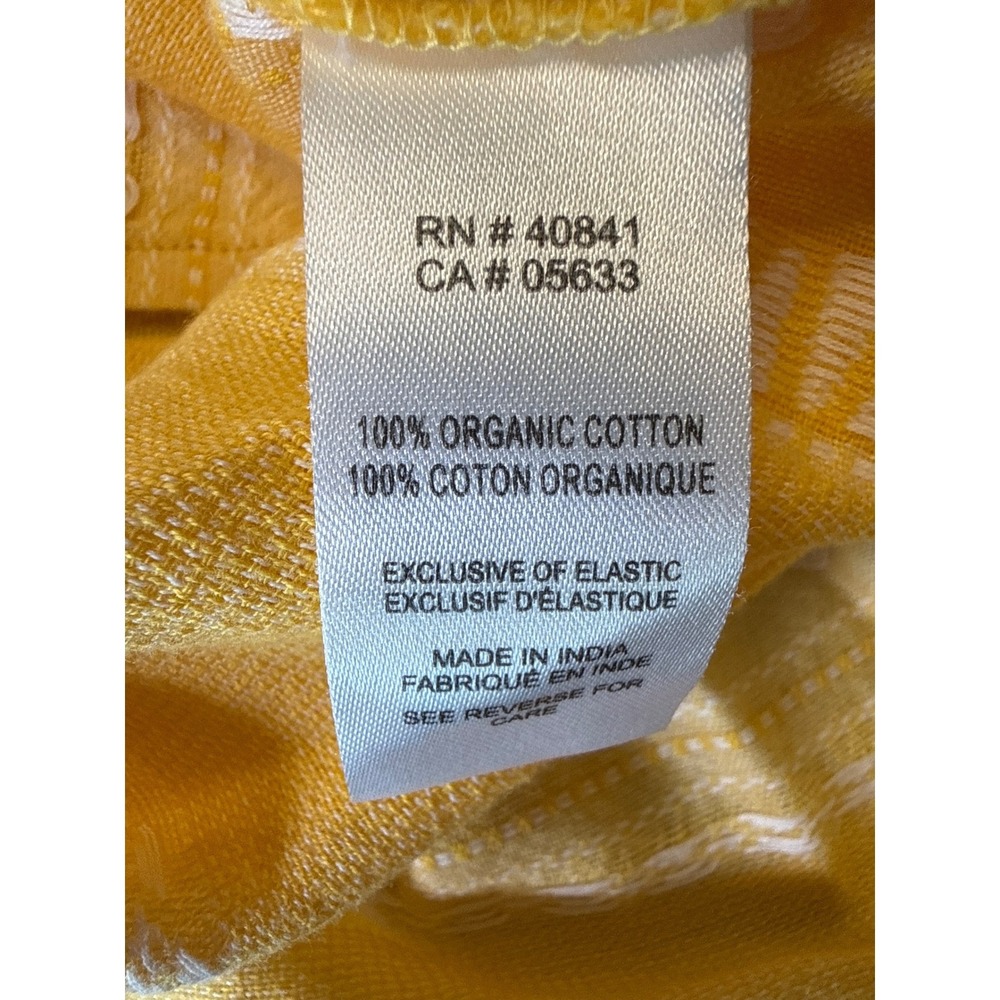 NWTs Baby Doll Organic Cotton Embroidered Tiered Mini Dress Yellow Boho V-Neck S - Picture 6 of 14